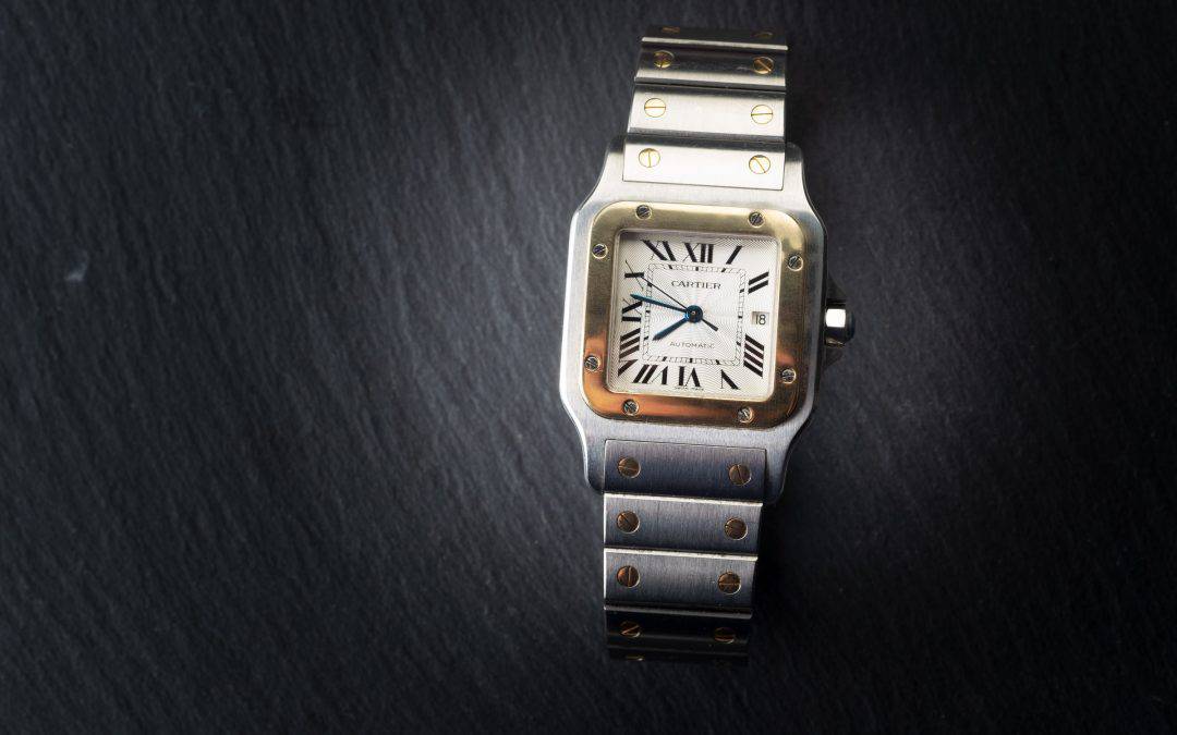 Cartier Santos Galbèe in oro e acciaio Ref. W20058C4