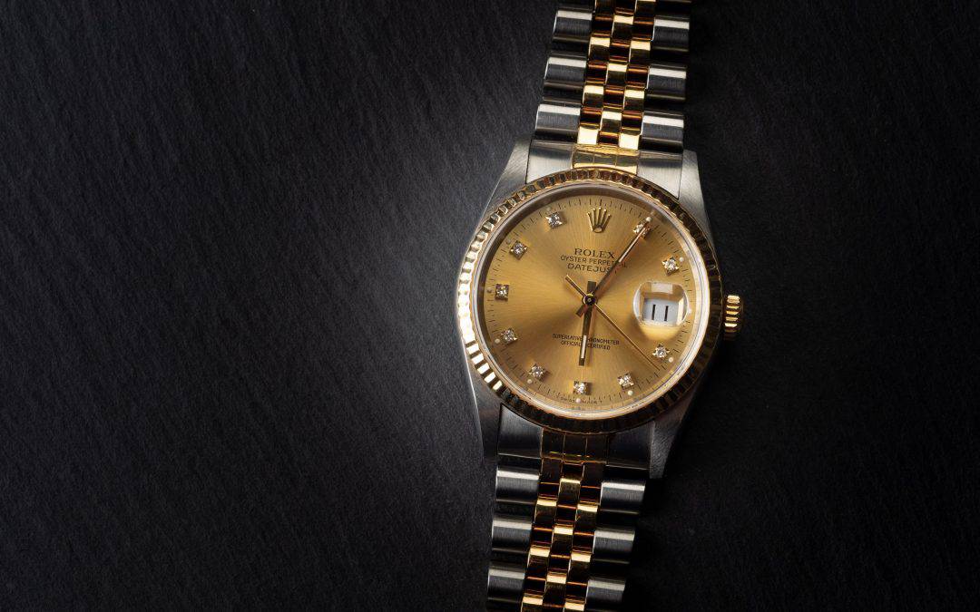 Rolex Date Just in oro e acciaio e diamanti Ref. 16233