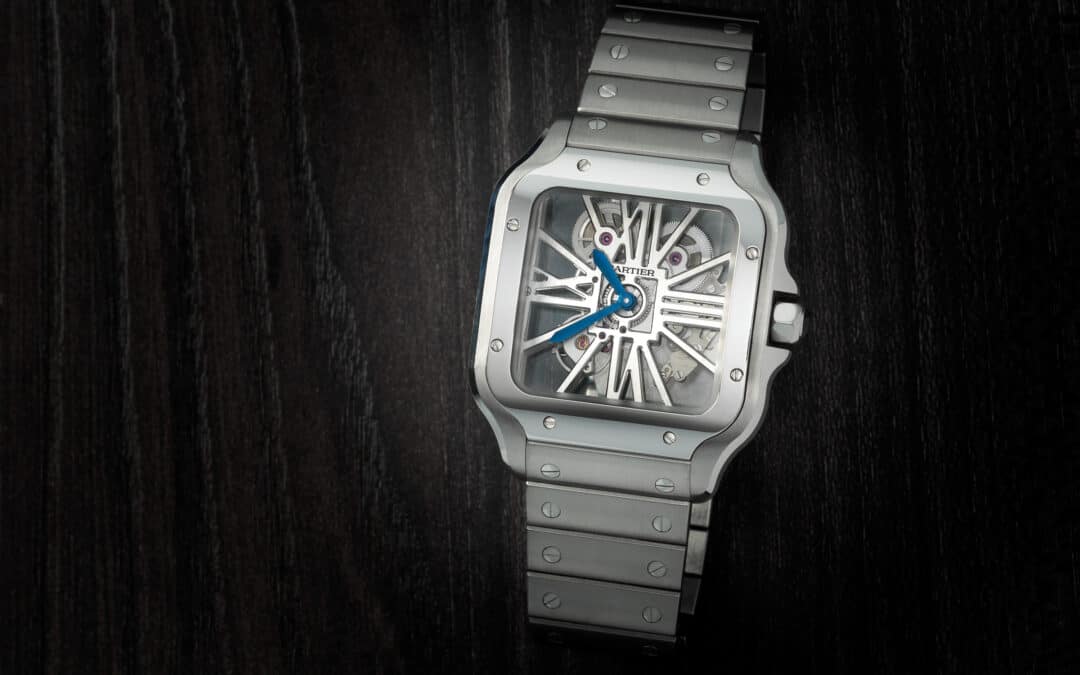 Cartier Santos Skeleton in acciaio Ref. WHSA0015